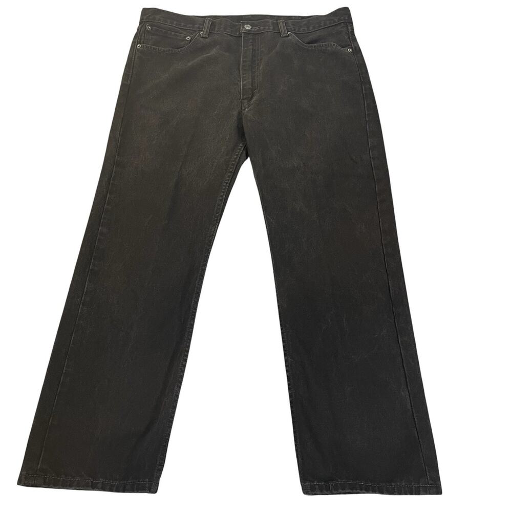 Levis 505 Jeans Mens 40x30 (Fits 40x29) Black Denim Straight Leg Regular Fit